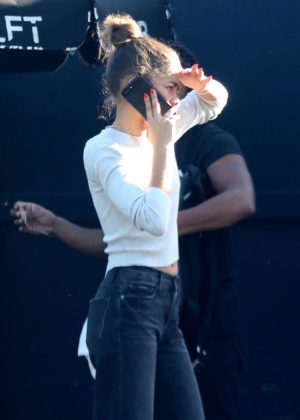 Zendaya in Jeans - Out in Venice